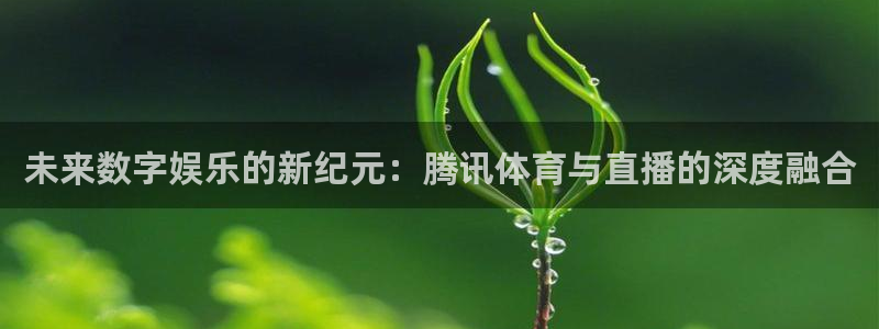 未来数字娱乐的新纪元：腾讯体育与直播的深度融合