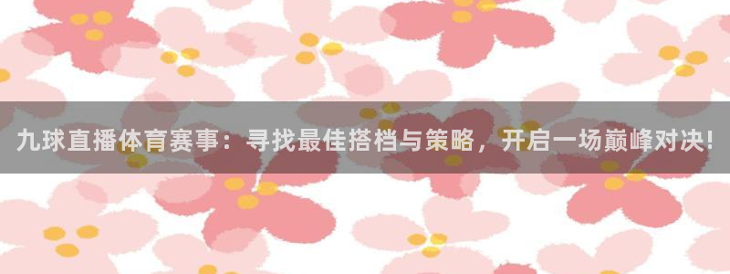 九球直播体育赛事：寻找最佳搭档与策略，开启一场巅峰对决!